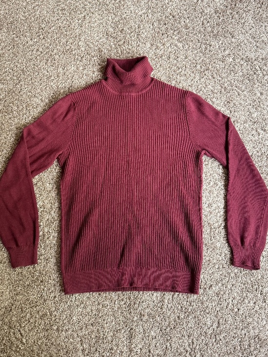 Club Room Other - Club Room Men’s Medium Burgundy Ribbed Turtleneck Sweater Pullover